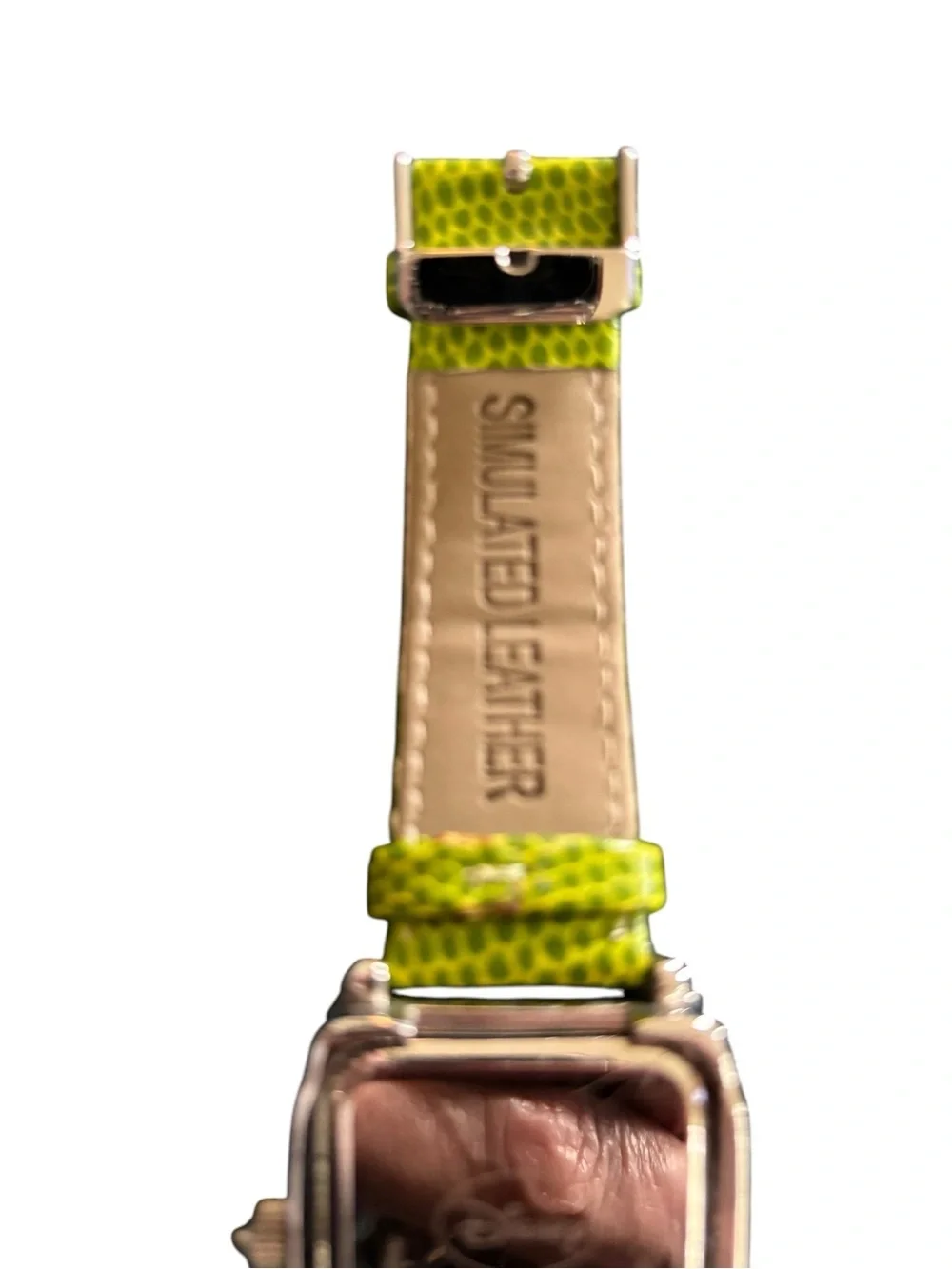 DISNEY TK1022 Tinker Bell Fairy Watch Green Leather Band Japan MVT~Needs Battery